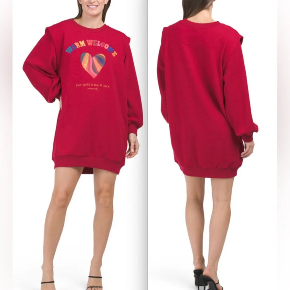 NWT Farm Rio||Warm Welcome Sweater Mini Dress, Size Small so soft and cozy - Picture 2 of 10
